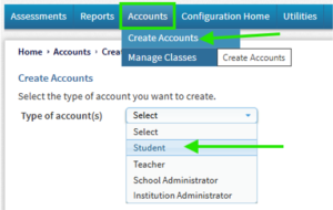 Adding a New STUDENT Account 1 3