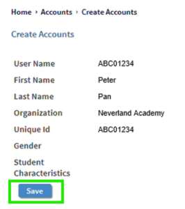 Adding a New STUDENT Account 3 5